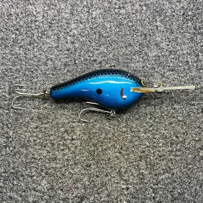 Bagley’s Divin' B3 DB3 Vintage Brass Crankbait  3" - 070 Black on Blue DB3-070 - Image 1 of 4