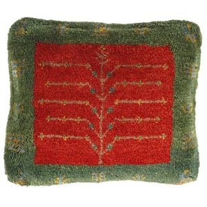 Fine Hand knotted Gabbeh pillow 16"X 17" - Picture 1 of 2
