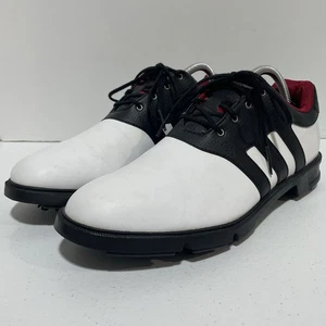 Adidas Z-Traxion Herren Größe 9,5 weiß schwarz rot Leder Golfschuhe - Bild 1 von 14