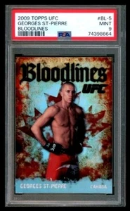 2009 Topps UFC Georges St-Pierre Bloodlines RC Rookie Refractor PSA 9 #BL-5 - Picture 1 of 2