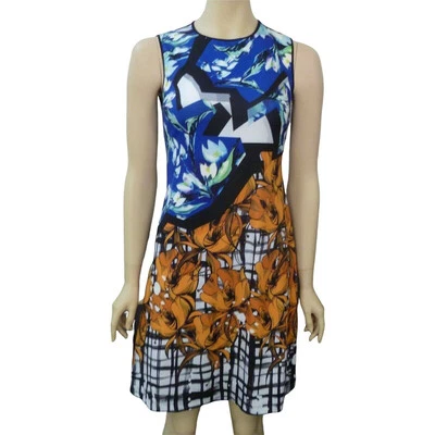 Vestido Vaina Elástico Tela Buceo Floral Clover Canyon Mediano Arte Abstracto Foto 1 de 4