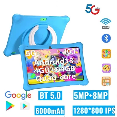 SGIN 2025 New Android 13 Kid Tablet 10.1 inch 2+2GB+64GB Dual Camera Parental Control