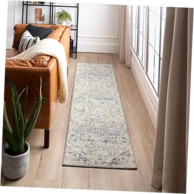  Invati Traditional Floral Ornamental Royal Blue 2' 11" x 5' Area Rug Perfect  - Image 1 of 4