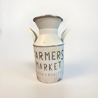 Distressed Dairy Jug Farmhouse Flower Vase Décor 10.5” - Image 1 of 4