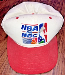 Vintage NBA on NBC AJD Snapback Hat 90’s Made In USA Spellout Logo One Size - Picture 1 of 24