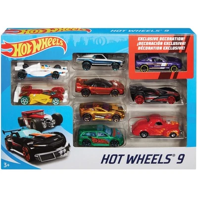 Paquete de regalo de 9 autos Hot Wheels (los estilos pueden variar), multicolor (X6999) Foto 1 de 4