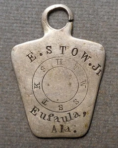 Masonic: Eufaula, Ala., E. Stow. Jr. (Masonic Symbol)   (Blank). Copper nickel - Picture 1 of 2