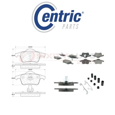 Centric Semi Metallic Brake Pads w Shim for 1999-2006 Volvo S80 2.5L 2.8L sn Foto 1 de 4
