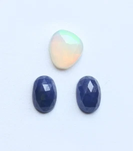 Mix Set Pietre Preziose Zaffiro Naturale e Opale Taglio Rosa Cabine Sfaccettate Lotto, da 7 a 9,8 mm - Foto 1 di 8