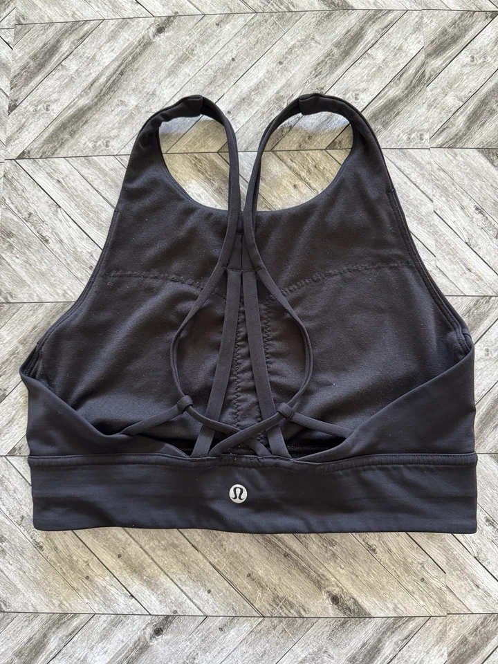 Sujetador deportivo Lululemon para mujer 6 negro ocio yoga baile al aire libre gimnasio entrenamiento Foto 1 de 4