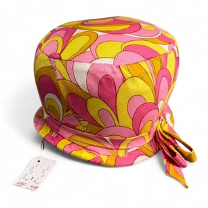 Evelyn Varon Exclusive 60s 70s Psychedelic VTG Hat Mod GoGo Style Groovy SIZE 22 - Picture 1 of 12