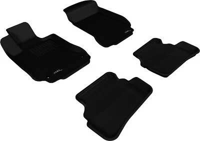 3D Mercedes-Benz C-Class Sedan W204 2008-2014 Kagu Black R1 R2 Floor Mats Foto 1 de 4