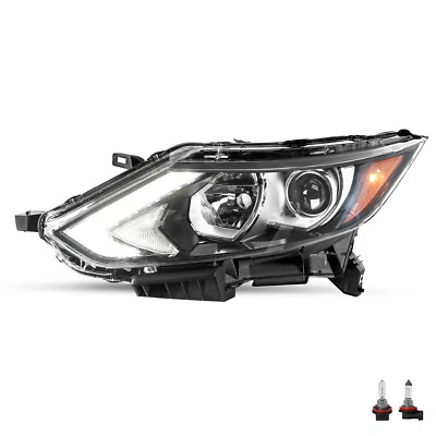 LH For 2017 2018 2019 Nissan Rogue Sport Halogen Left Driver Headlight w/LED DRL - Image 1 of 4