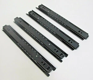 Pack of 10 Pairs 10" Ball Bearing Full Extension 20 Drawer Slides Black 100lbs - Picture 1 of 4