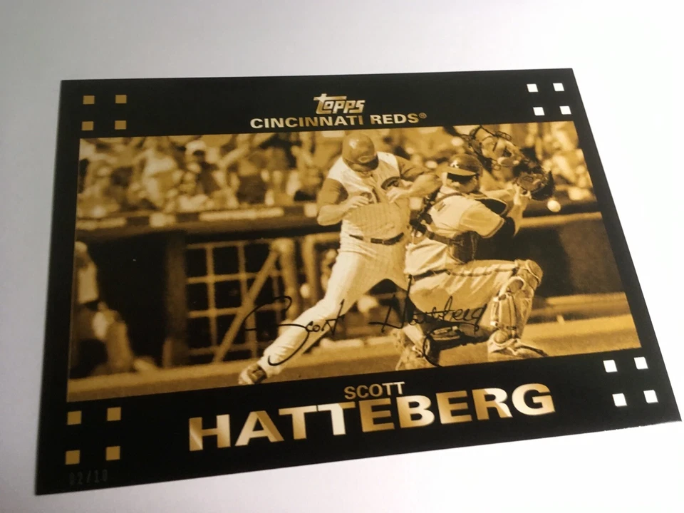 2016 Topps Archives 65th Ann Jumbo 5x7 Scott Hatteberg Reds A65SH #'d 02/10 - Image 1 of 1