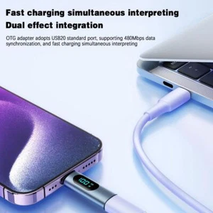 PD 100W 480Mbps USB-C to USB-C Adapter Type-C Fast F Converter Charging M7L9 - Picture 1 of 10