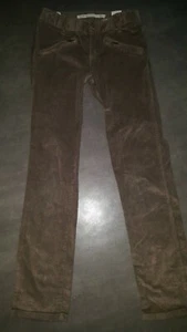IKKS slim velvet pants with gold reflections 10 years FASHION VERY GOOD CONDITION - Picture 1 of 4