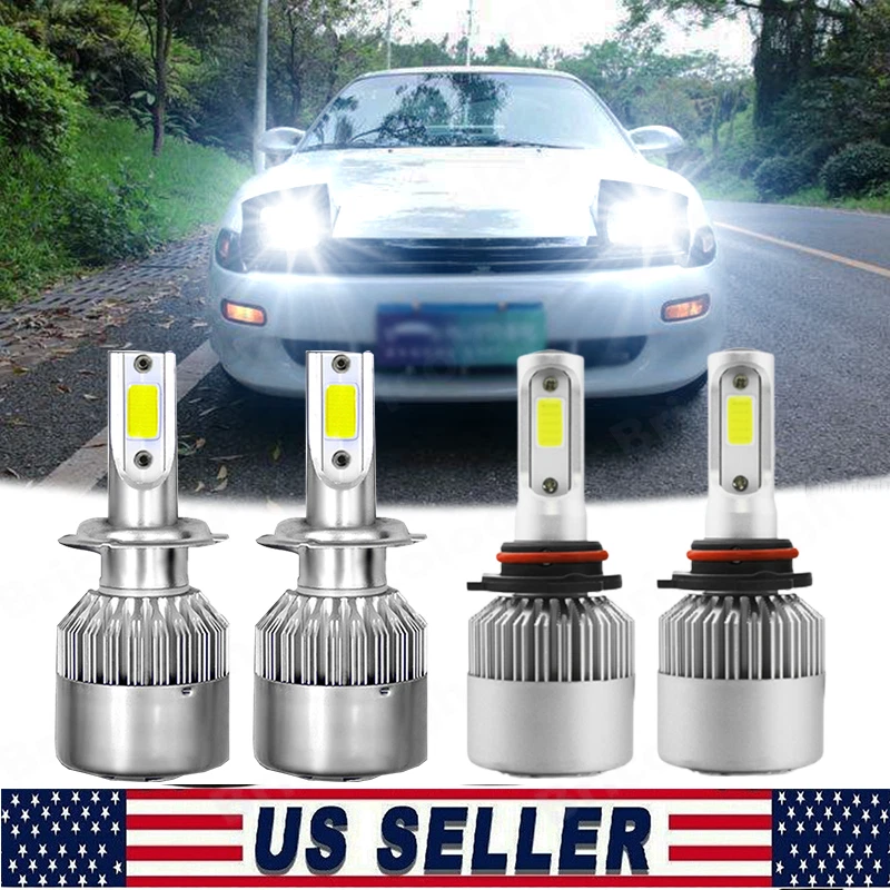Para Toyota Celica GT 2005-2003 - 4x 6000K 9005 H7 Faros LED Bombillas Foto 1 de 4