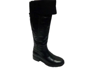 Michael Michael Kors Boots Whitaker Tall Boots Leather Black Leather Boots New - Picture 1 of 6