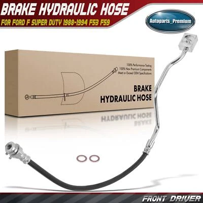 Manguera hidráulica de freno delantero izquierdo para Ford F Super Duty 88-94 F53 89-95 F59 Foto 1 de 4