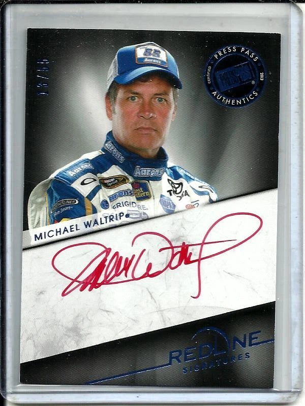 Michael Waltrip 2013 Press Pass Redline Autograph #13/55 - Image 1 of 1