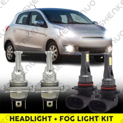 Para Mitsubishi Mirage 2014-2019 - Combo 9003 Faros LED y Luz Antiniebla H11 Foto 1 de 4