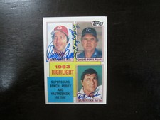 1984 Topps # 6 Carl Yastrzemski Gaylord Perry Johnny Bench Autograph Signed Card