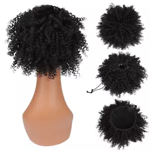 Afro Puff Ponytail Drawstring Synthetic Short Kinky Curly Pineapple Ponytail Don - Picture 1 of 6