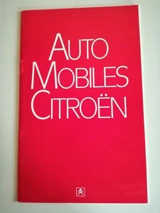 Plaquette AUTOMOBILES CITROËN 24 pages 1987  - Picture 1 of 3
