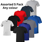 Mens Big Size Heavy Blend Plain 100% Cotton T-Shirt 5 Pack Short Sleeve Tee Gym