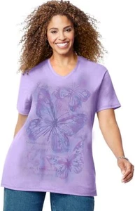 Just My Size Women's Plus Printed 2X, Big Butterfly Impresion  - Picture 1 of 1