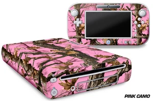Skin Decal Wrap for Nintendo Wii U Gaming Console & Controller Sticker PINK CAM - Picture 1 of 1