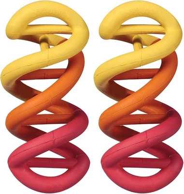 Резиновая жевательная игрушка JW Pet Dogs in Action большая (упаковка из 2), черная и серая  - Изображение 1 из 4