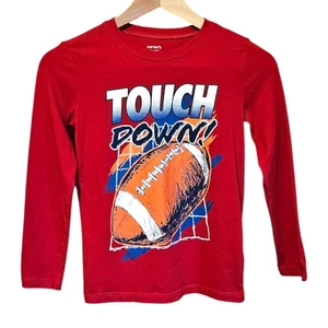 Maglia Carter’s Kids Touchdown Calcio Grafica Manica Lunga Rossa Taglia 8 - Foto 1 di 4