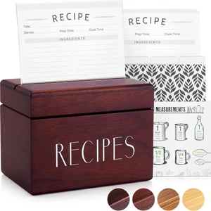 Ricettario Apace Living con 50 ricette e divisori - Sapele stile vintage - Foto 1 di 9