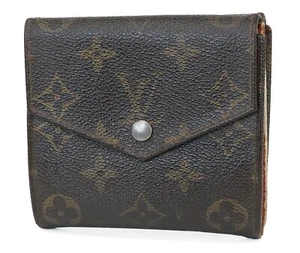 Auténtica billetera plegable de colección Louis Vuitton con monograma doble a presión #31551C - Imagen 1 de 11