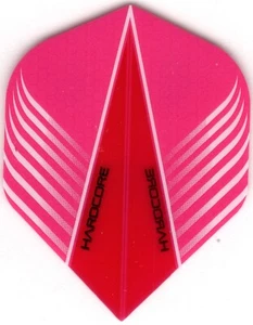 HARDCORE Pink Wings Dart Flights: 3 per set - Picture 1 of 4