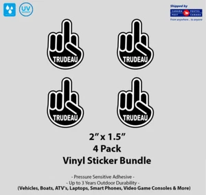 4- Pack 2" x 1.5" F Trudeau Finger Sticker Pack - Picture 1 of 1