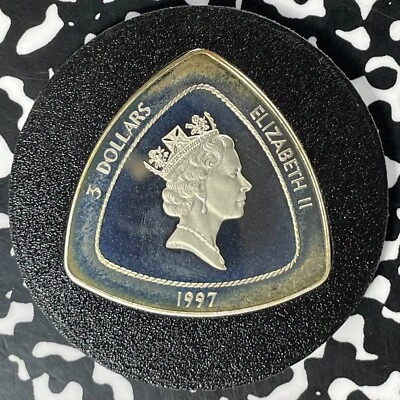 Bermuda Shipwreck Venture 1997 lote de 3 dólares #OV1461 ¡plata! ¡Prueba! Foto 1 de 2