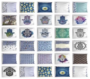 Evil Eye Pillow Sham Decorative Pillowcase 3 Sizes Bedroom Decor Ambesonne - Picture 1 of 50