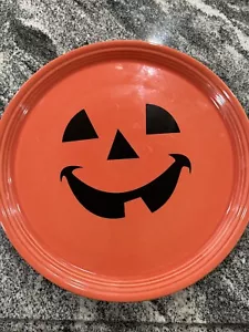 Fiestaware Raro De Colección Happy Jack O Linterna Plato de corte 15 pulgadas Fiesta - Imagen 1 de 6