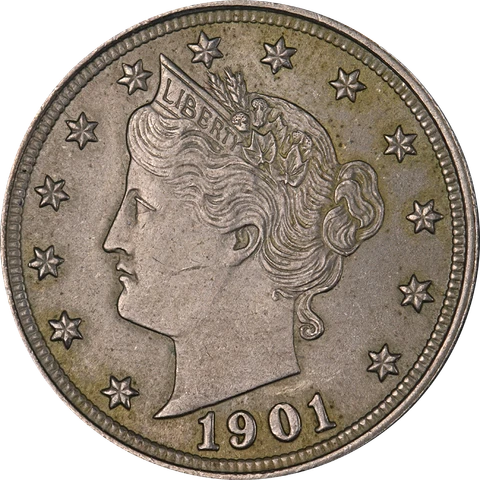 1901 Liberty V Nickel - Choice+ Great Deals From The Executive Coin Company Cover