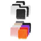 8 Pieces Faux Fur Squares Fur Pieces Cosplay Costume Rugs Scarves Soft 10 Inch x