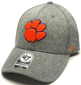 Clemson Tigers NCAA '47 Contender Gray Hat Cap Stretch Flex Fit Adult Men's L/XL - Picture 1 of 2