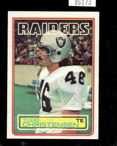 1983 TOPPS #298 TODD CHRISTENSEN NMMT (RC) LA RAIDERS *X101833