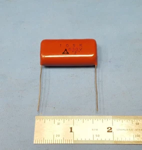 (4 PCs) CAPACITOR, ECQ-E6105KF , PANASONIC, 1 MF/UF , 630V , RADIAL, Metallized - Picture 1 of 3