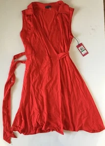 Vestido sin mangas Vince Camuto para mujer - rojo pop - talla PL - nuevo - Imagen 1 de 4