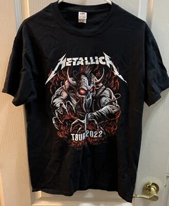 Camiseta negra Metallica Tour 2002 talla para hombre mediana Vegas/Boston/Napa - Imagen 1 de 5