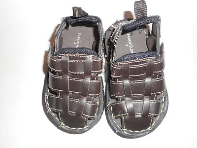 Faded Glory Infant Toddler Boys Closed Toe Sandals Brown Casual  Various Sizes - Image 1 of 3