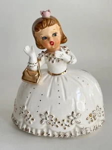 VTG Napco Easter Springtime Shopper Girl Planter w/ Purse MCM Kitschy 1956 Japan - Picture 1 of 10